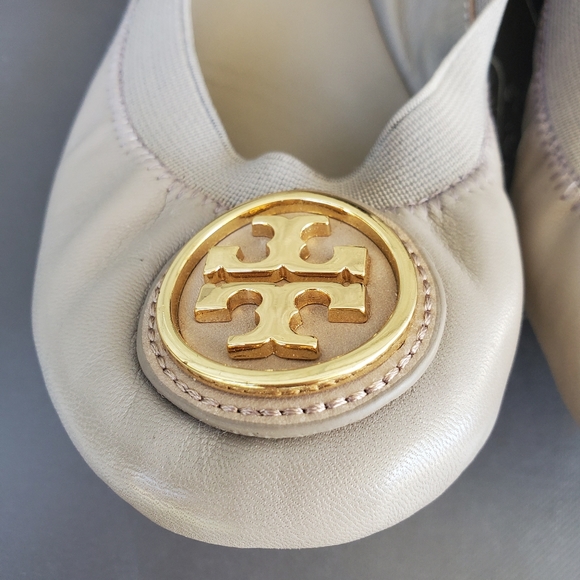 Tory Burch Caroline 2 ballet flats ~ Grey size 7 - Picture 6 of 16